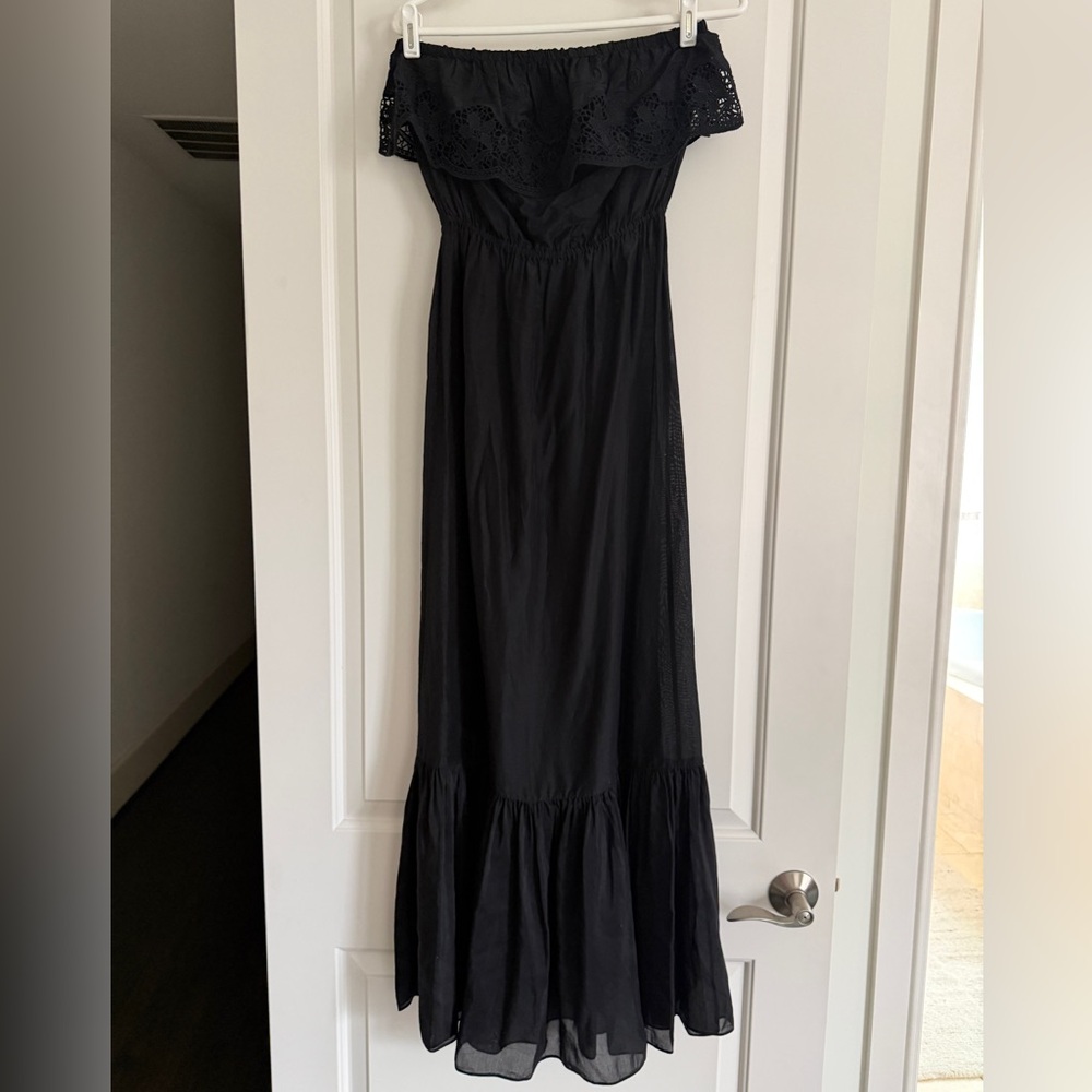 Diane Von Furstenberg Black Off-Shoulder Maxi Dress